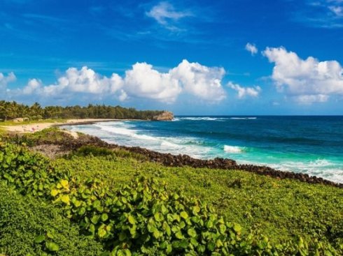 View from Poipu Sands towards Shipwreck Beach